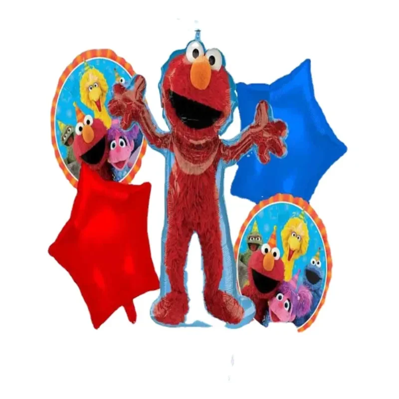 Disney 2024 New Cartoon Anime Sesame Street Family Amo Children's Baby Birthday Party Decoration Aluminum Film Balloon