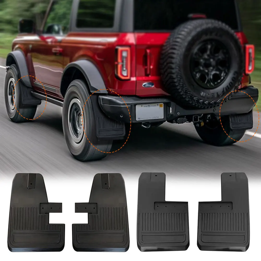 

Mudguards Fender Kit Wheel Proof Mud Flaps Splash Guards Fit For Ford Bronco 2021 Replacement Car Accessories 4pcs