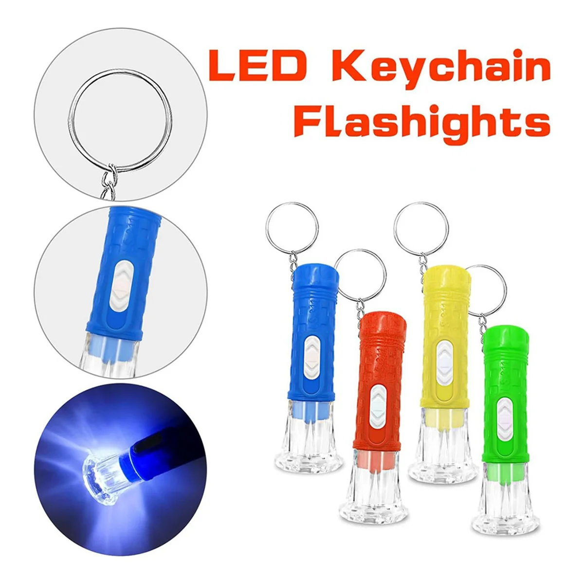 JABS-200 шт. мини-брелок-фонарик, объемный мини-брелок со светодиодной подсветкой, маленькие фонарики для детей и взрослых, походов, кемпинга, наполнители для дома