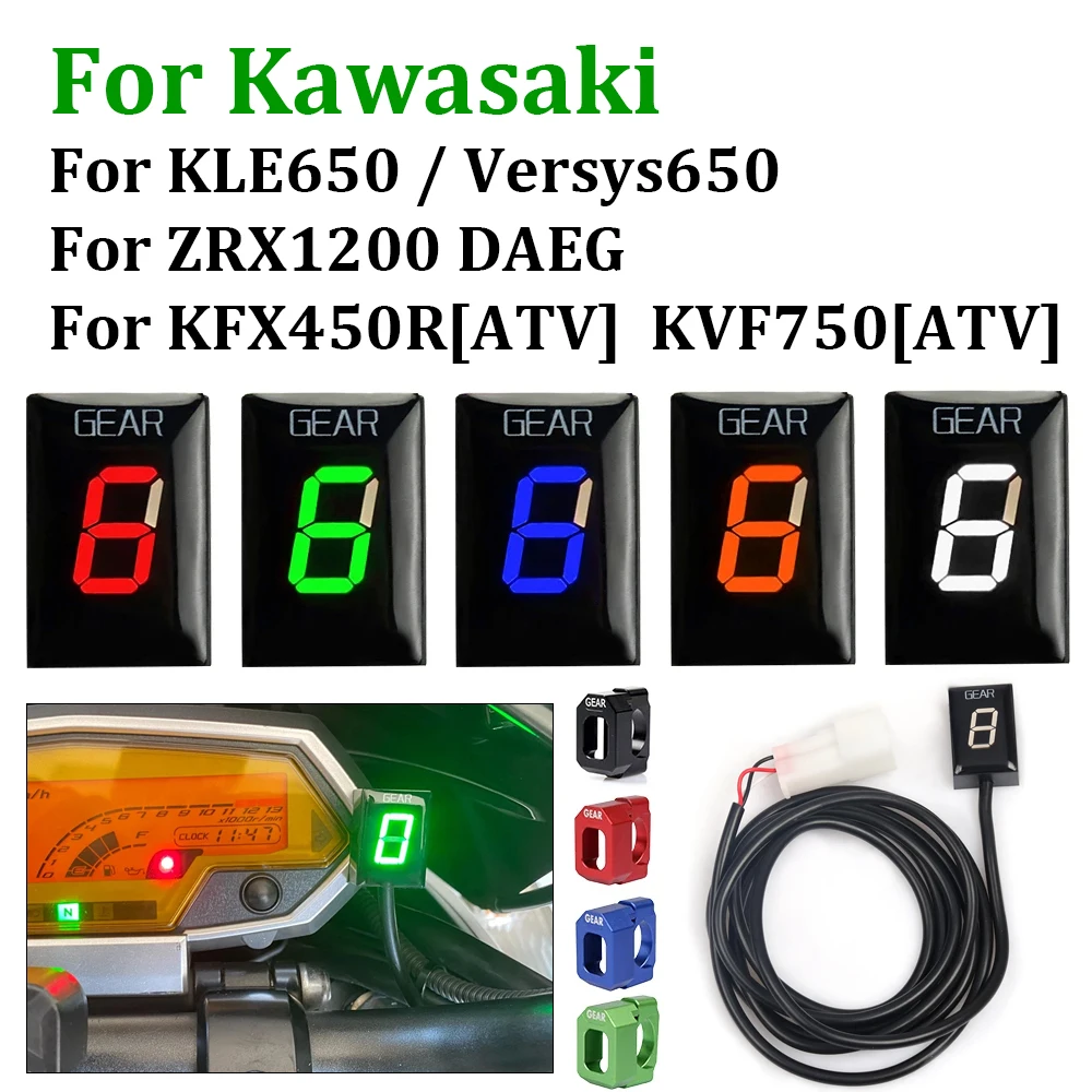 

Motorcycle Accessories Gear Indicator Counter Speed Display Meter For KLE650 Versys 650 ZRX 1200 DAEG KFX 450R ATV KVF 750 ATV