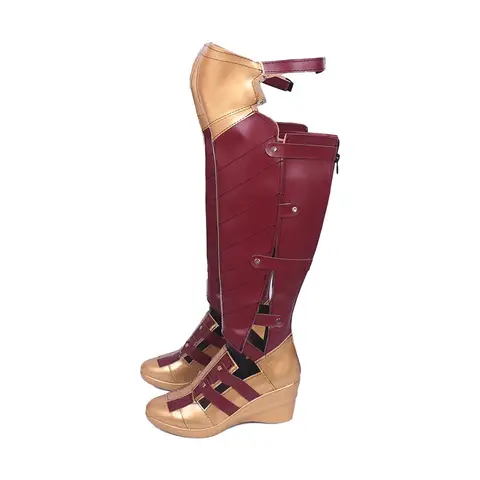 Wonder Woman Cosplay Skor Over-the-knee Stövlar Halloween Maskerad Karneval Uppträdande Fest Kostym Rekvisita 10 best sales Wonder Woman-stövlar - №4