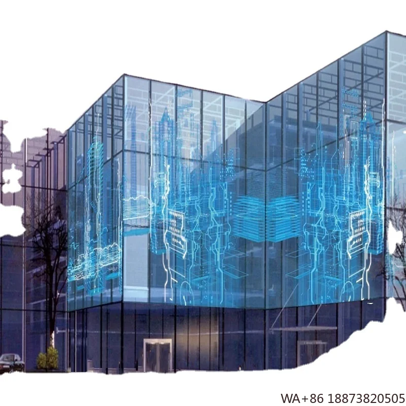 Pantalla LED P3.91 a todo color impermeable autobús publicidad Video Panel pared compras Plaza pantalla de vidrio transparente