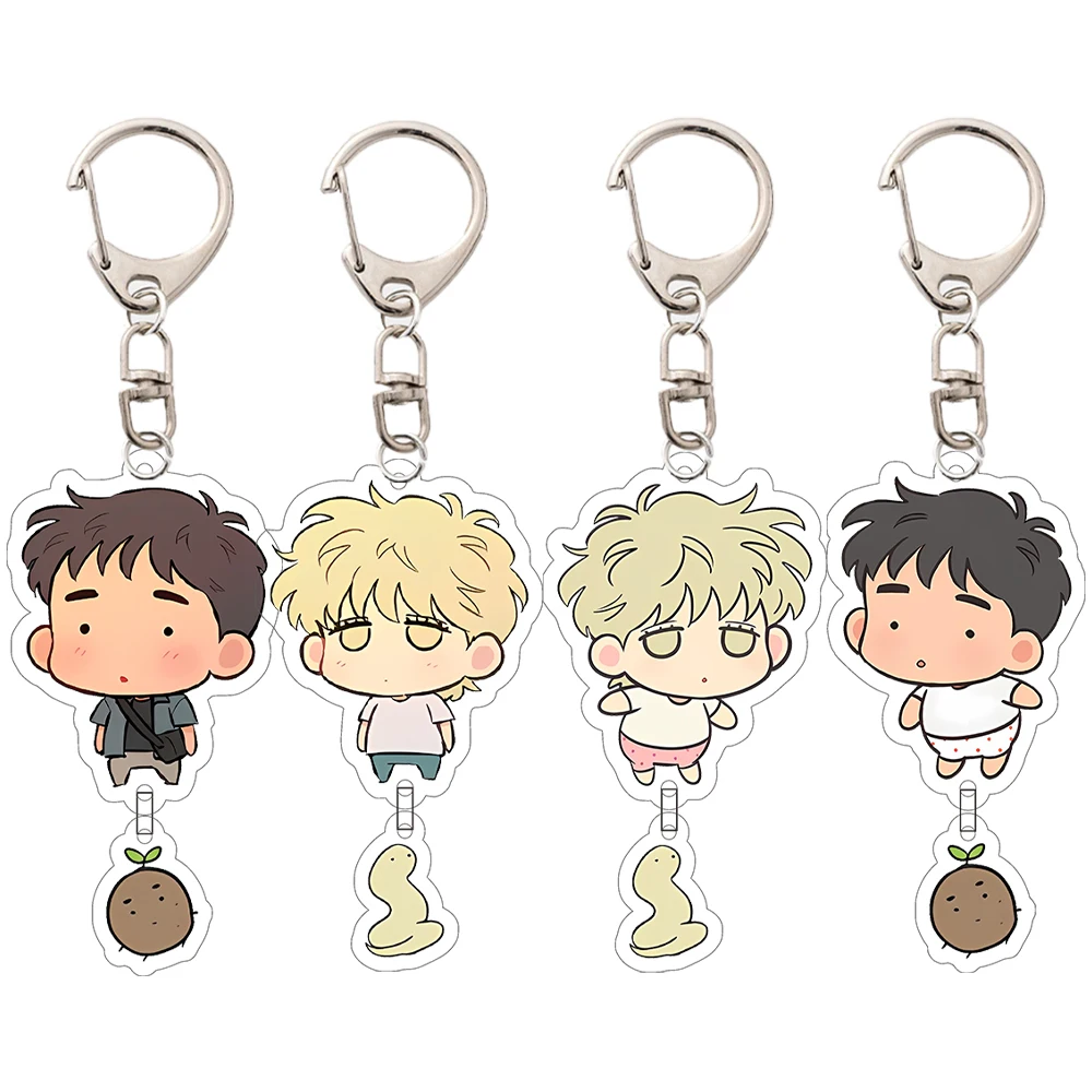 Llavero de acrílico con soporte de la serie The Sacred Serpent's Seduction, merchandising BL Yaoi Manhwa, llavero de anime coleccionable, regalo.