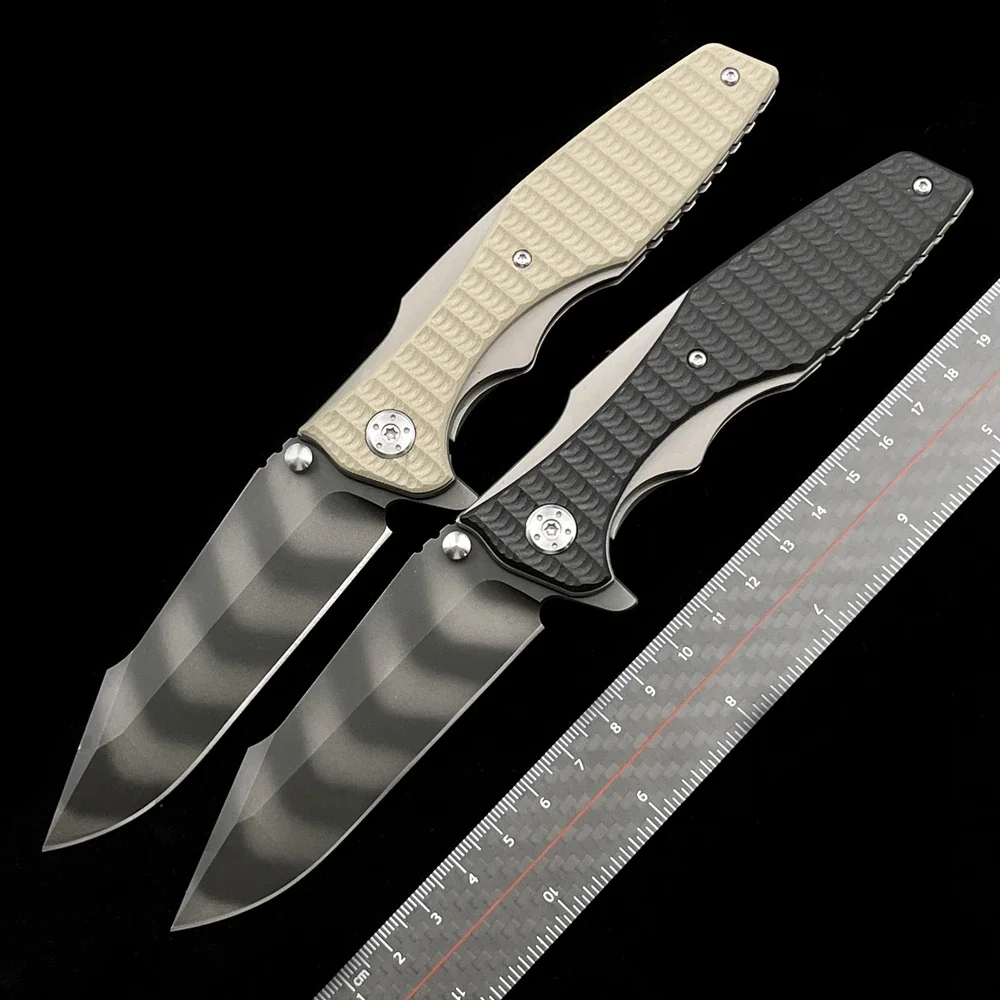 

ZT 0393 Hinderer Flipper Knife 3.5" CPM-20CV Blade Bearing Outdoor Camping EDC ZT0393 KNIVES