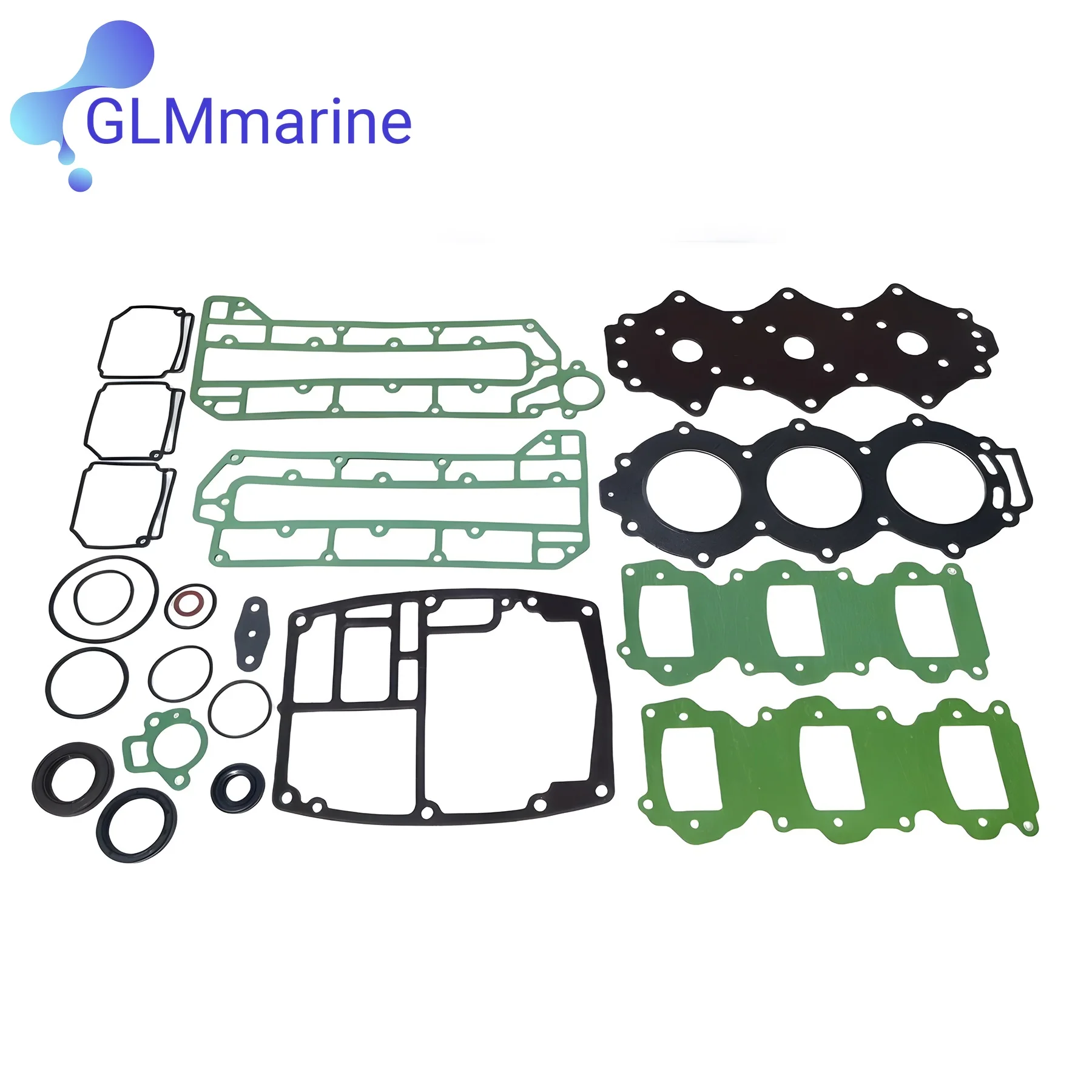 Power Cylinder head Gasket Kit 6H3-W0001-02 for Yamaha 2-Stroke 60 70 HP 3 Cyl C70 P60 Outboard 6H3-W0001-02-00 Sierra 18-99176