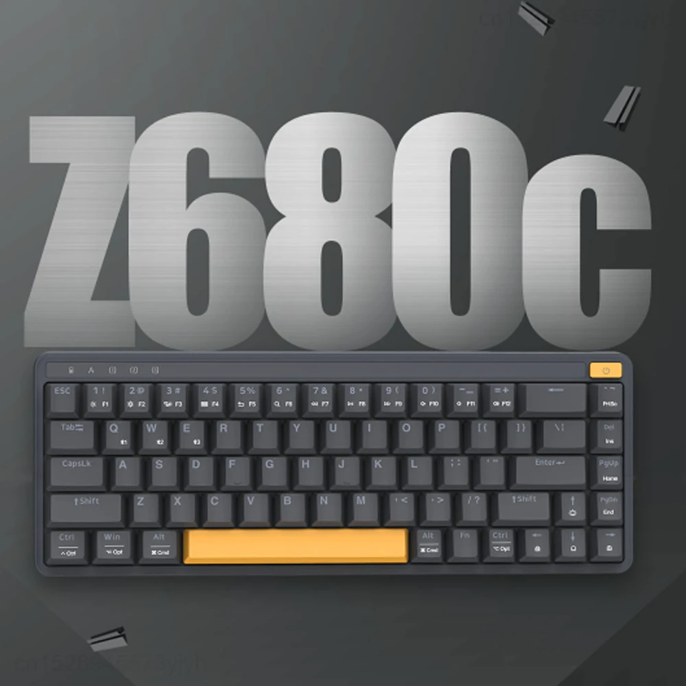 Miiiw لوحة المفاتيح الميكانيكية Z680C 68 مفاتيح السلكية سماعة لاسلكية تعمل بالبلوتوث الوضع المزدوج المحمولة لوحات مفاتيح الألعاب الصغيرة الألعاب مكتب لوحات المفاتيح