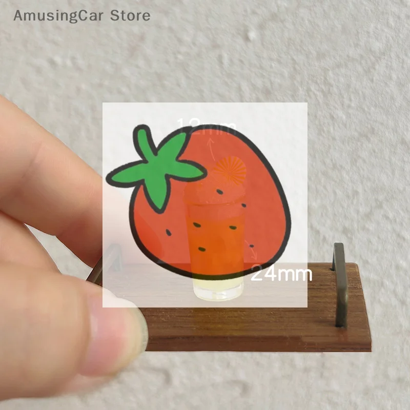 لعبة كأس عصير الأناناس المزخرفة لبيت الدمى الصغير للأطفال؛ 1/12 مصغرة للعب التظاهري #2