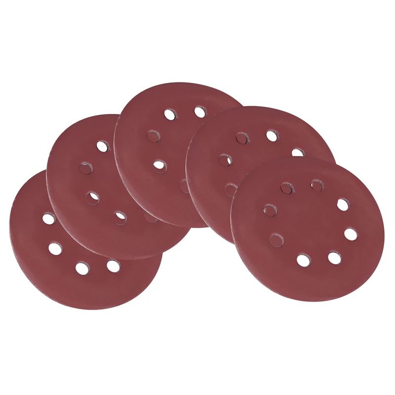 A53Q-25Pcs 5 Inch Sanding Discs 125Mm 8 Hole Sandpaper 800 1000 1200 1500 2000 Grit