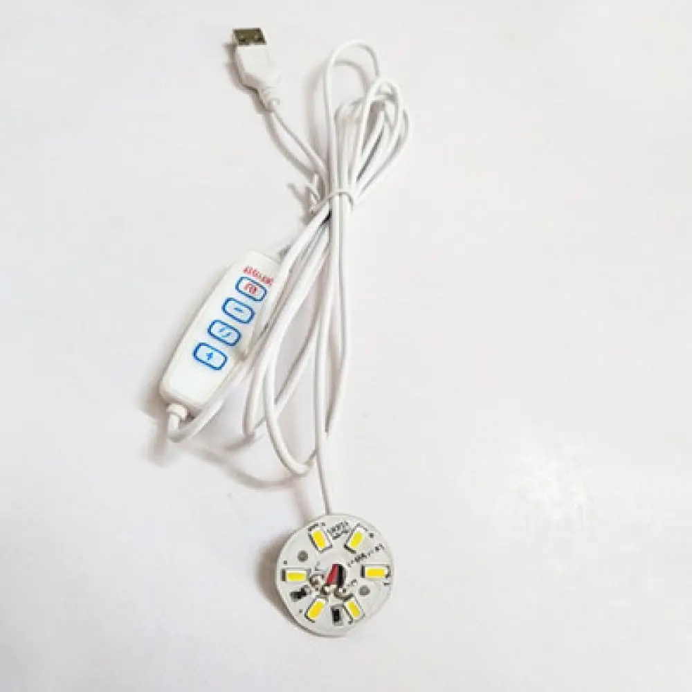 Adjustable LED Light Chip For DIY Night Light Projects 5V USB Powered Module With Switch Cable Dimmable Source