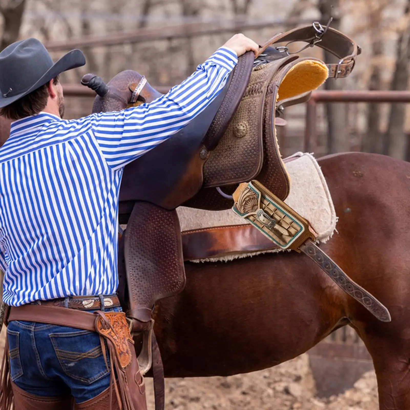 الغربية الهاتف الخليوي الحافظة لوازم الفروسية كاوبوي حامل الهاتف المحمول الحقيبة لراكبي الفروسية المزارع الحصان المدربين