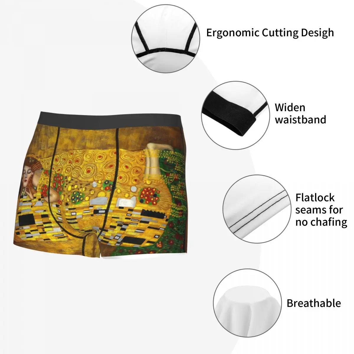 Gustav Klimt a cueca beijo, impressão altamente respirável, qualidade superior, Gift Idea, homem