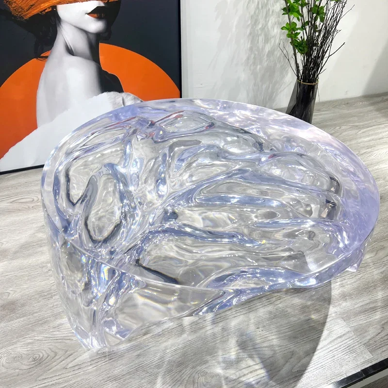 

Modern minimalist art special-shaped resin coffee table living room creative round table