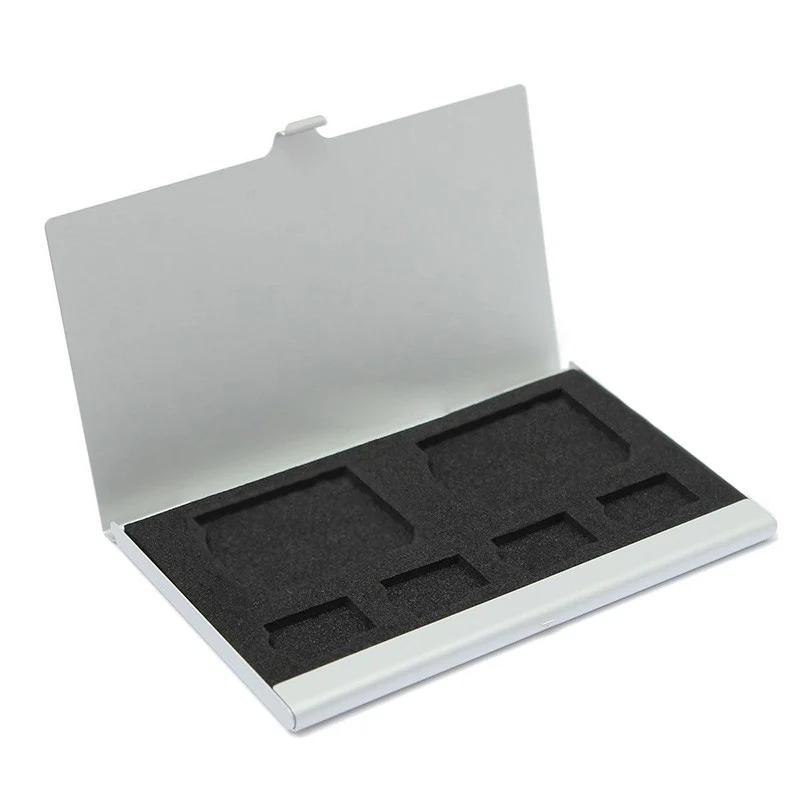

4 Slots Micro SD Card +2 SD Slots Case Holder Storage Organizer,Ultra Slim Credit Card Size Lightweight Portable TFMemory Card