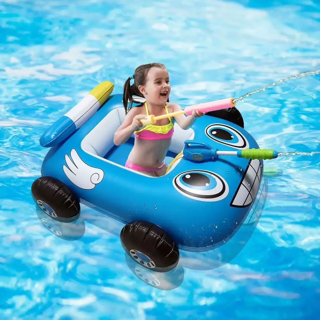 Piscina ao ar livre brinquedo brincalhão brinquedos infláveis carro pistola de água para crianças diversão aquática veículo inflável pulverização diversão