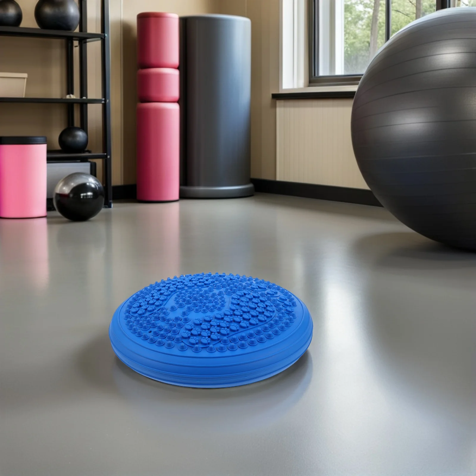 

Inflatable Yoga Massage Pad Foot Relaxation Balance Training Portable Fitness Mat Textured Surface Thickened Material Round