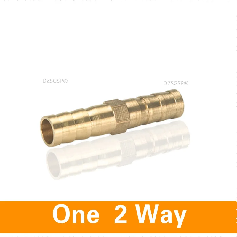 Accesorio de tubería de púas de latón, conector de 2 3 y 4 vías para manguera de 4mm, 5mm, 6mm, 8mm, 10mm, 12mm, 16mm y 19mm, accesorios de tubo de agua Pagoda de cobre