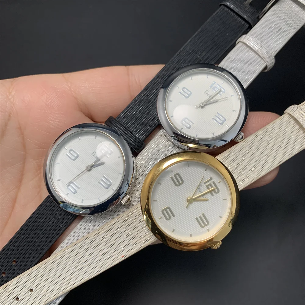 Clearance Sales 1Lot=6PCS Wholesale Perfect Round Women Quartz Wrist watch Removable Leather Strap Watch Quartz Students Clock