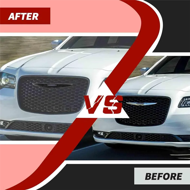 

Передняя и задняя накладка эмблемы для Chrysler 300 300C 2015-2023, аксессуары из углеродного волокна