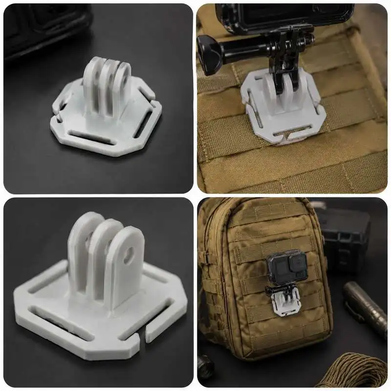 Tactical Molle Mount Clip For Action Sports Camera Holder Backpack Vest Strap Mount Accessories Outdoor Gear
