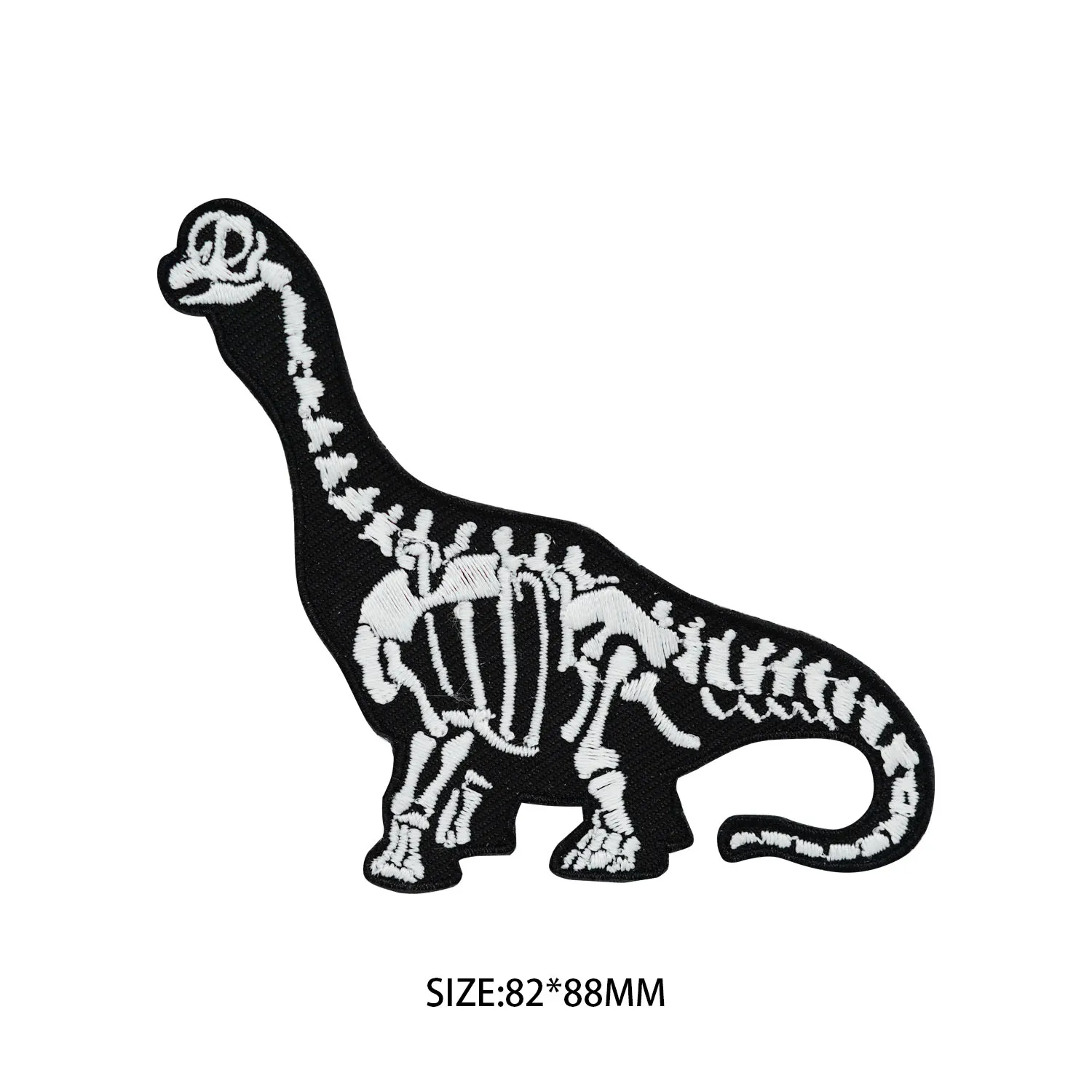 Dinosaur Fossil Patch Embroidery Patch Iron On Patches For Clothing Skeleton patch On Clothes Embroidered Ironing Sticker