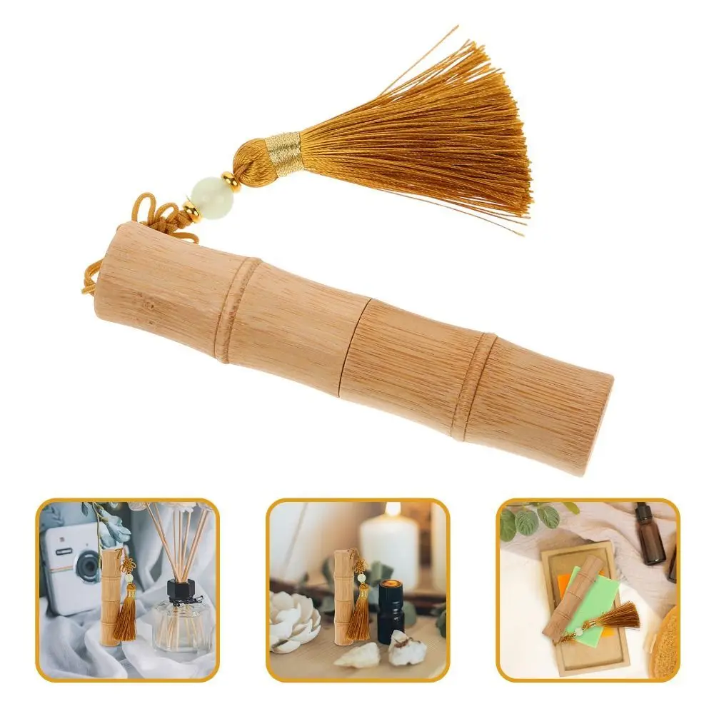 

5/10ml Bamboo Roll-on Bottle Empty Tube Steel Roller Ball Essential Oil Roller Bottle Manual Refillable Bottles Lip Balm Tubes