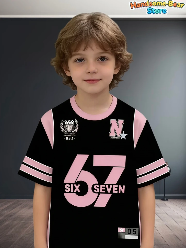 67 Meme T-Shirt for Kids 3D Print Summer Casual Tee