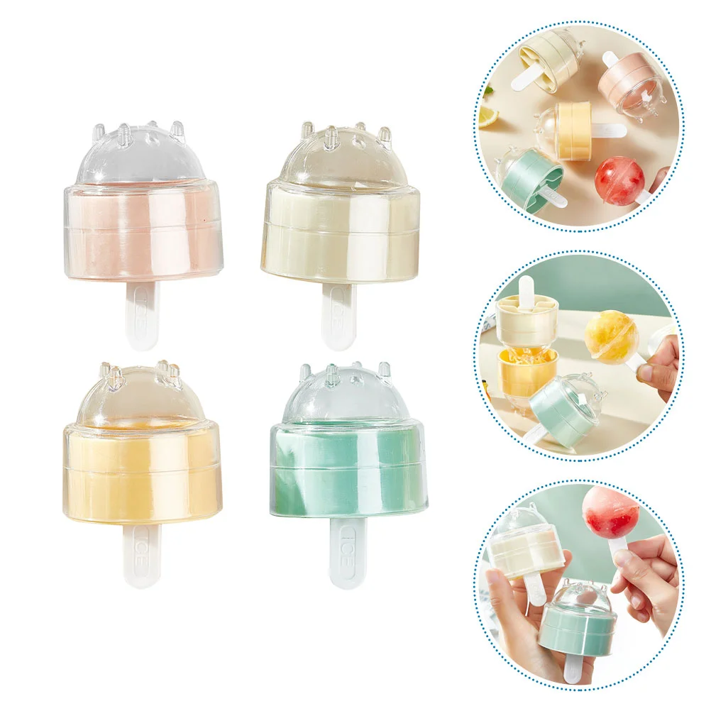 

4 Pcs Lollipop Ice Molds Cube Maker Whiskey Cubes Balls Bar Supplies Practical Cream