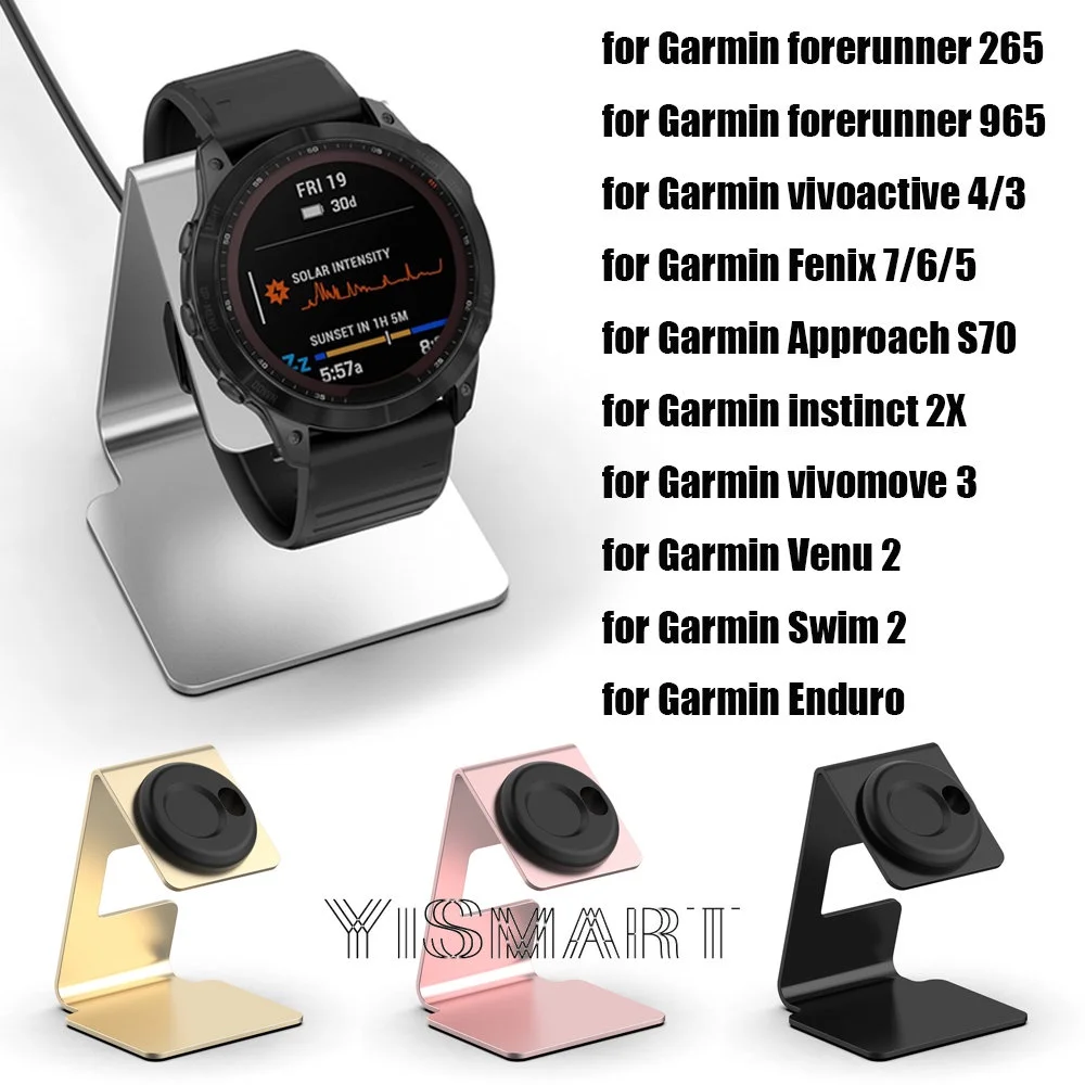 Charger Stand for Garmin Fenix 7 6 5 Charging Cradle Stand Dock Holder for Garmin Forerunner 965 265 Venu Instinct Vivoactive