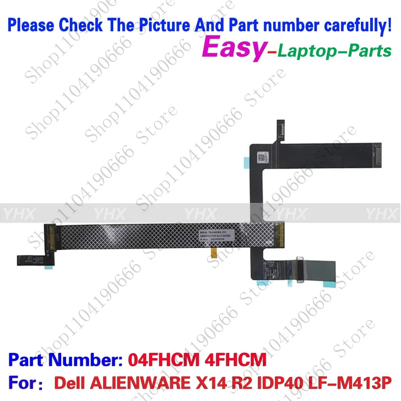 

bd New For Dell ALIENWARE X14 R2 IDP40 LF-M413P Screen LCD EDP Cable 04FHCM 4FHCM.