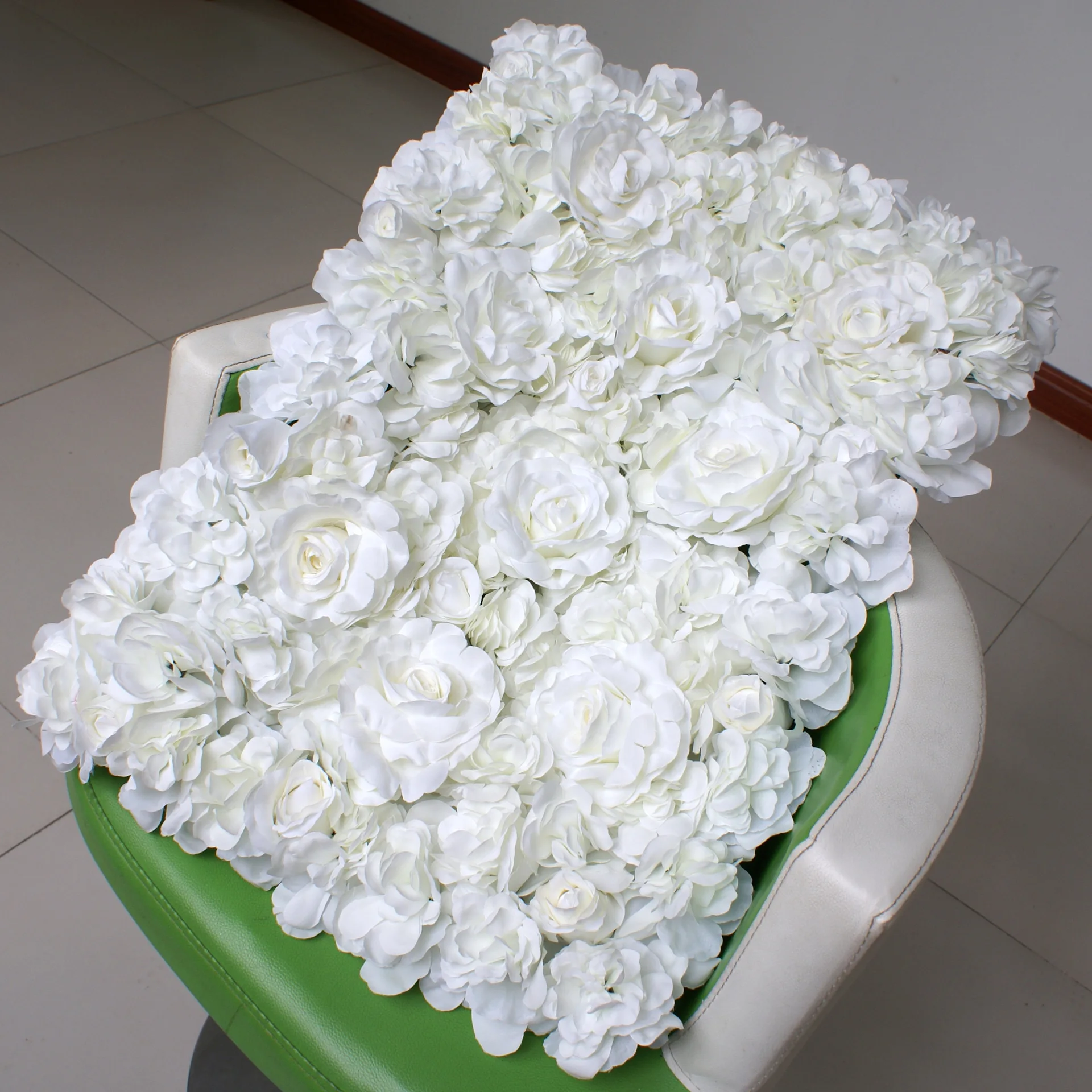 

1pcs Artificial White Rose Hydrangea Peony 3D Flower Wall Wedding Backdrop Lawn/pillar Flower Row Road Lead Decoration 40*60cm