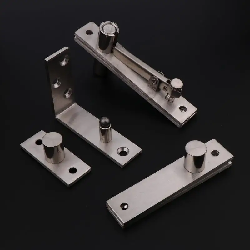 2 peças pivô de aço inoxidável resistente eixo giratório de 360 graus eixo de dobradiça de porta de madeira eixo de porta eixo oculto