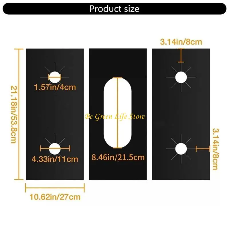 M7DF Легко в очистке многоразового 5-луночного масло в лайнере и коврика с устойчивой к пятном для газового ассортимента прибора