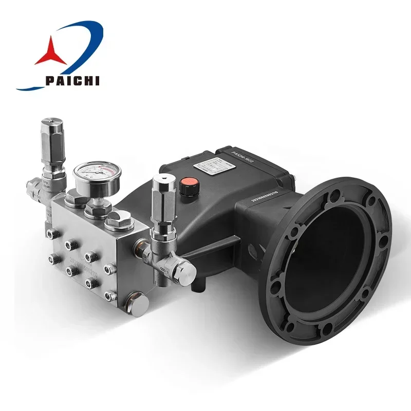 

Pai Chi stainless steel piston high pressure pump 350BAR triplex plunger pump 5100PSI stainless steel triplex plunger pump