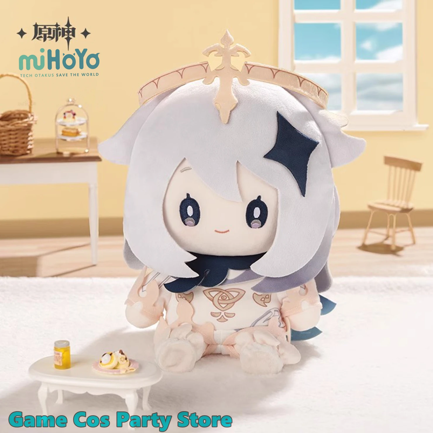 

[Genuine] miHoYo Game Genshin Impact Paimon Q Version 30CM Dolls Anime Cosplay Cartoon Soft Pillow Halloween Xmas Gifts Original
