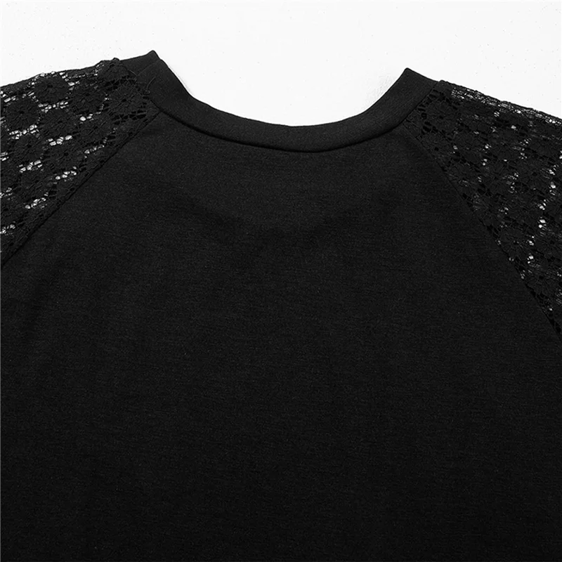 เดรสเสื้อยืดแขนสั้นลูกไม้สำหรับผู้หญิง รุ่น A09P ชุดเดรสลำลองคอทรงกลม จับจีบด้านหน้า