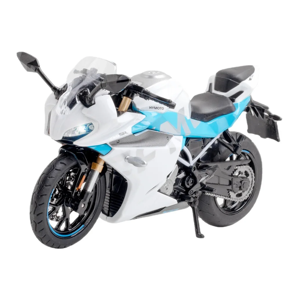 1:12 Spring Breeze CFMOTO-250SR Alloy Model motocykla Symulacja dźwięku Lekki samochód Metalowa zabawka na prezenty urodzinowe dla dzieci