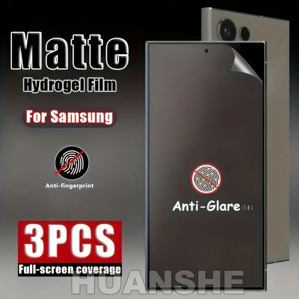 

3Pcs Matte Full Cover Anti-Drop Hydrogel Screen Protector Film for Samsung Galaxy S26 S25 S24 Ultra S24 FE S23 S22 S21 Plus