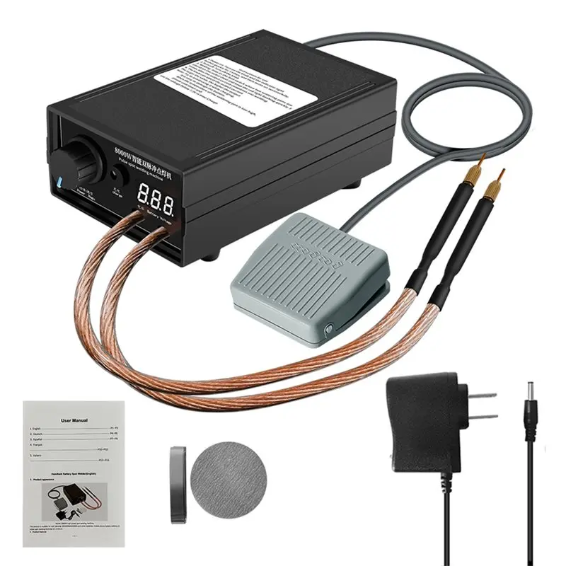 AT02-US Plug 8000W Portable Spot Welding Machine Pen Handheld Spot Welder Kit DIY Automat Automation 18650 Battery Pack Welding