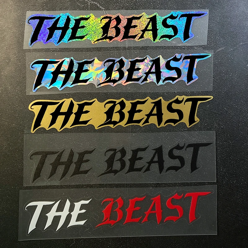 

1PC THE BEAST Motorcycle Sticker Waterproof for Motorbike Helmet Fuel Tank DIY Bicycles Scooter Body Universal Vinyl Decals
