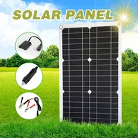 BMAD Professional Off-Grid Solar Panel Kit, Single/Dual USB Port, Monocrystalline Module, 30A Solar Charge Controller, 100W, 12V