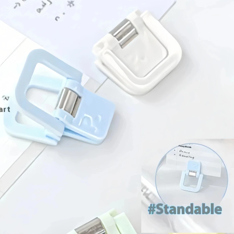 

4/6Pcs Mini Clip Can Stand Upright Storage Clip Multifunctional Binding Clip File Clip Binding Paper Handbook Clip Sealing Clips