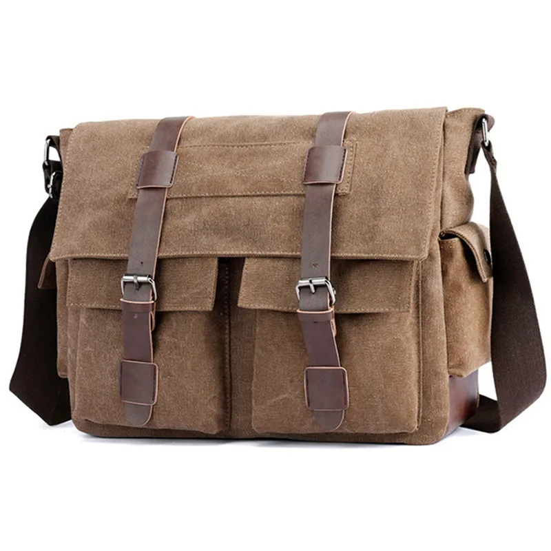 Men\'s Vintage Canvas Bag Men Casual Crossbody Bag For Men Messenger Bag Man Travel Shoulder Bags Bolsa Masculina High Quality