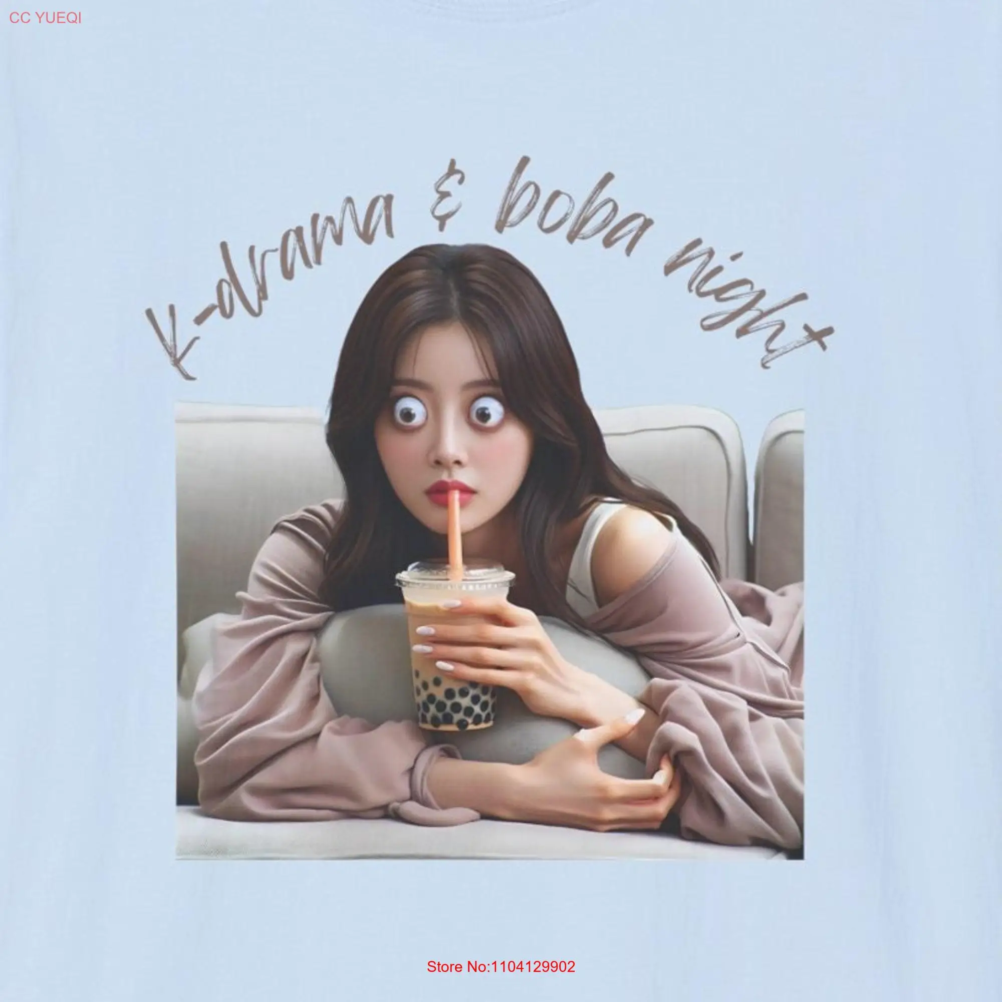 Camiseta de manga larga o corta de K Drama and Bubble Tea, Boba, televisión asiática coreana