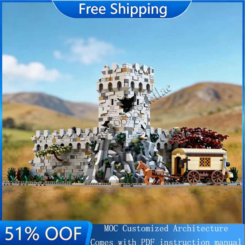 

4045 PCS Creative Camp At The Old Ruins Ruins Construction Ruins And Collapsed Towers Building Blocks Children Toy Birthday Gift