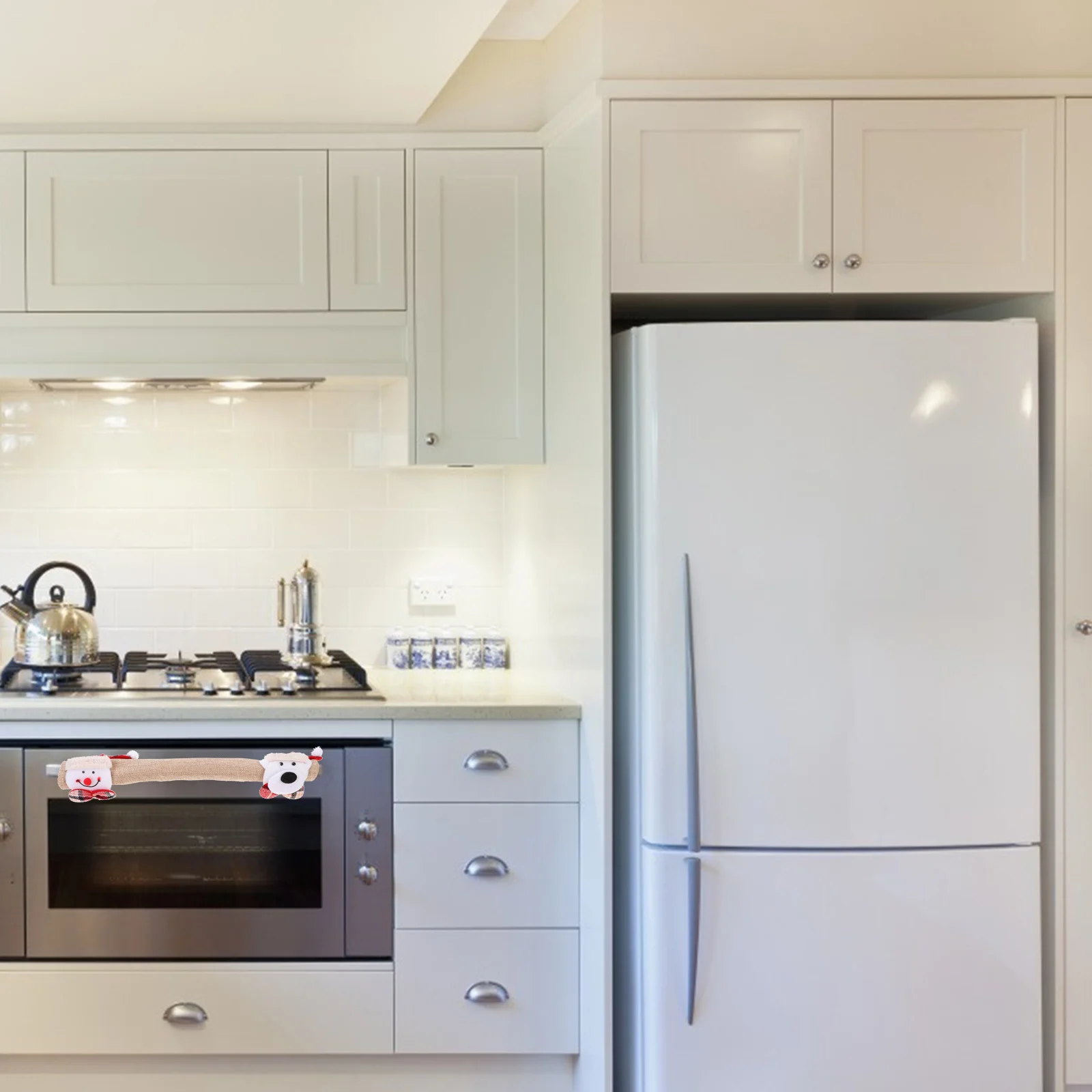 

4Pcs Refrigerator Handle Cover Christmas Themed Kitchen Decor for Fridge Oven Microwave Dishwasher Handles Protection