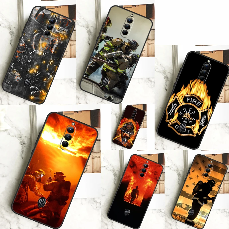 Firefighter Fire Fireman Case For ZTE Nubia Red Magic 8 8S Pro Plus RedMagic 9 Pro Plus 6 7 6S 7S Pro 5S 6R 5G Cover