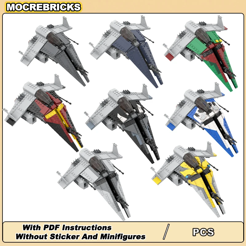 

MOC Space Series, штурмовой истребитель класса Gladiator, строительные блоки, модель, технология, кирпичи, игрушки, детские головоломки, подарки