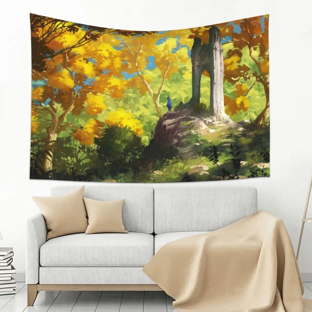 

Yellow Ruins Tapestry Wall Decoration Items Bedroom Decor Room Decoration Aesthetic Tapete For The Wall Tapestry