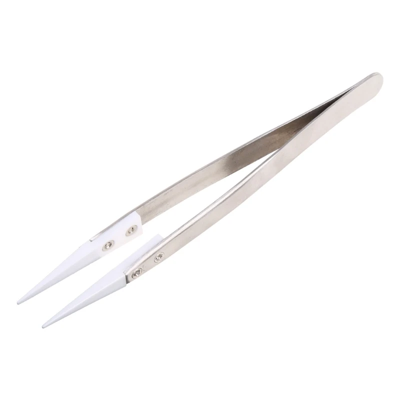 C18 New Hot Heat Resistant Stainless Steel Ceramic Tweezers Pointed Tip For RBA RDA Coils