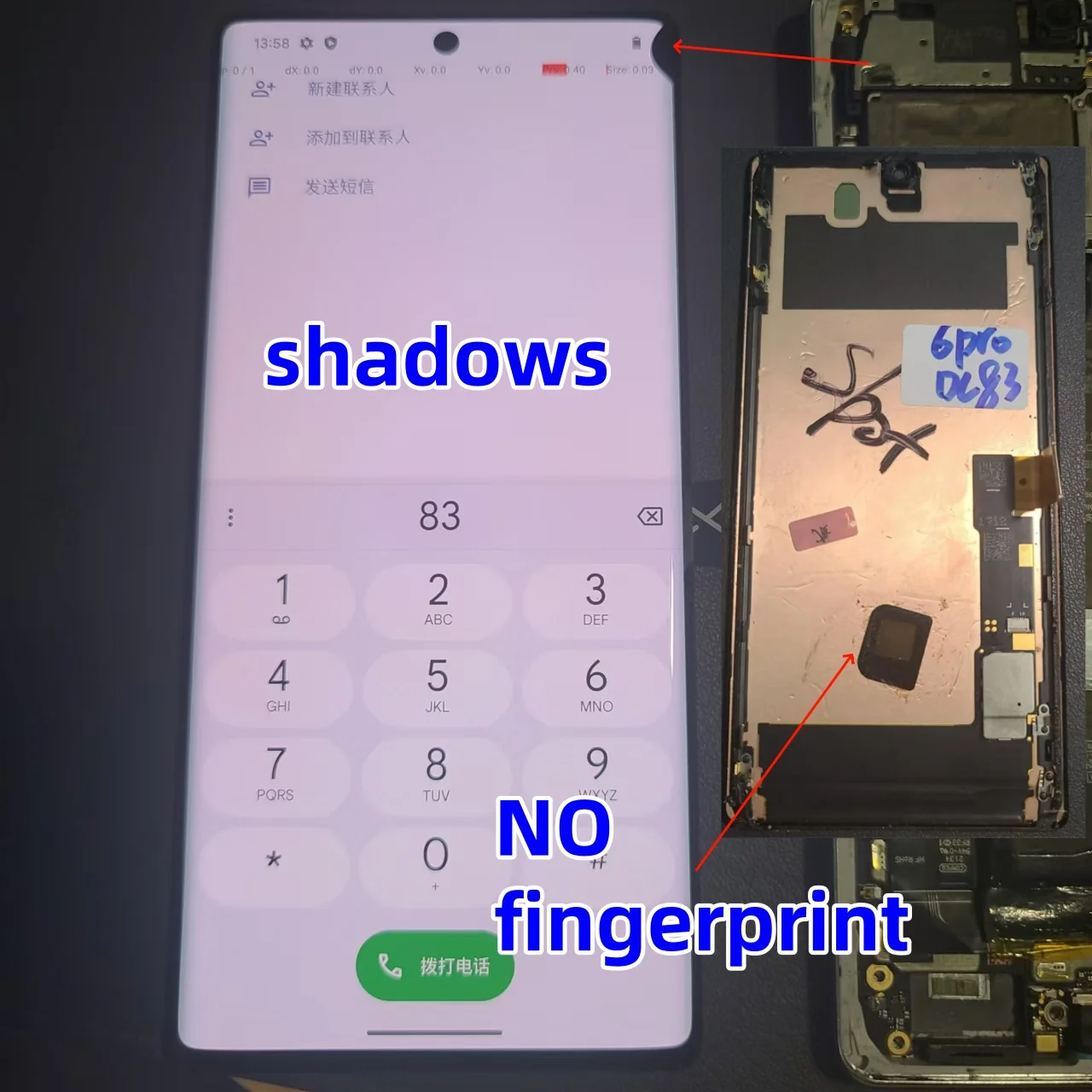 Repair Edge Screen Separete Glass Practice AMOLED For Google Pixel 6 Pro LCD Pixel 6Pro Glass OK Touch OK Dots Lines Shadows